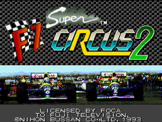 Super F1 Circus 2 title screen for Super Famicom